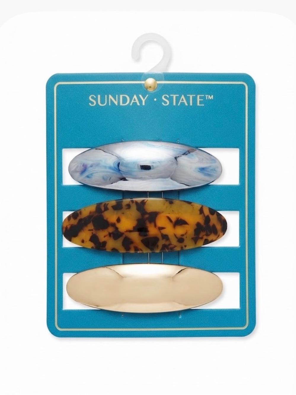 NWT ⚜️🤎⚜️ Sunday State Oval Hair Barrettes